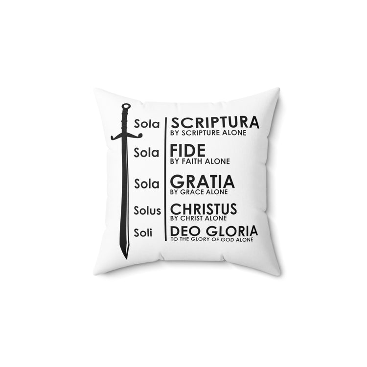 Inspiring Hispanic Renewed Christianity Uplifting Verses Spun Polyester Square Pillow