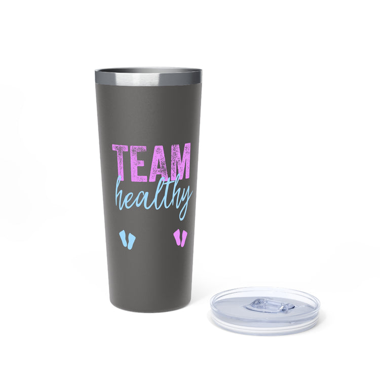 Team Healthy Boy Or Girl Gender Reveal Shirt Copper Vacuum Insulated Tumbler, 22oz