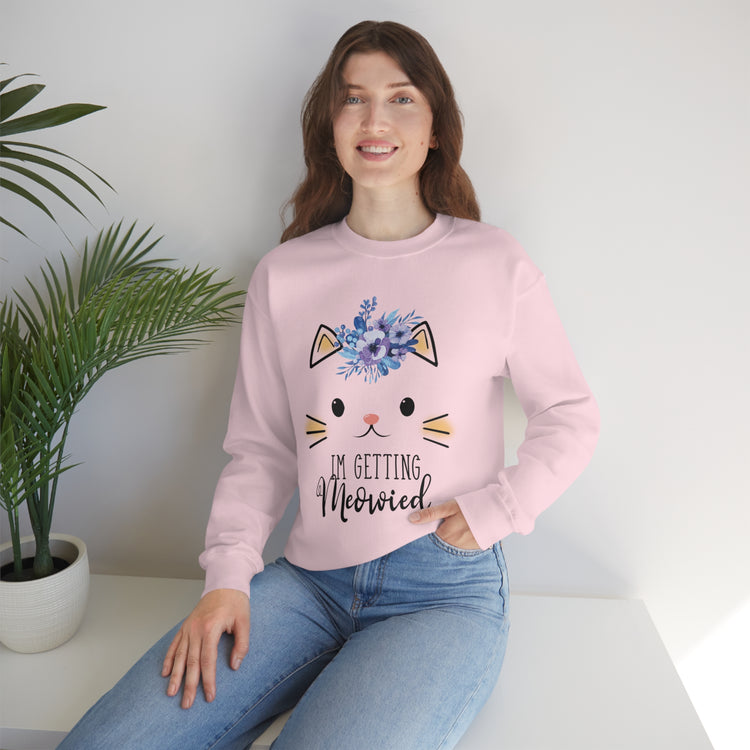 Hilarious Fiance Engagement Sarcastic Kitten Statements Humorous Nuptials Mockeries Gags Unisex  Crewneck Sweatshirt