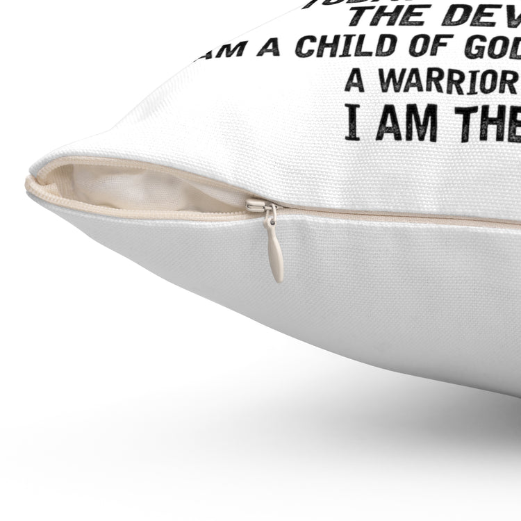 Inspirational Fighting Prayer Statements Catholic Love Spun Polyester Square Pillow