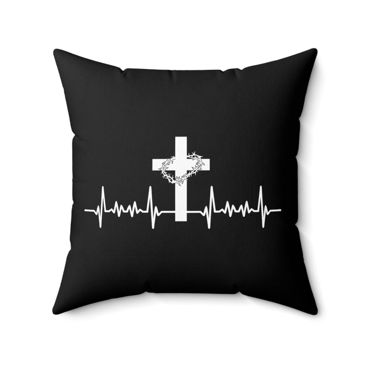 Novelty Christianity Cross Christianism Religious Apostolic Evangelic Spun Polyester Square Pillow