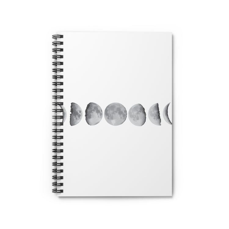 Phases of Moon Spiral Notebook - Ruled Line