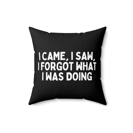 Humorous Forgetful Introvert Sarcastically Ironic Inattentively Awkward Mockery Spun Polyester Square Pillow