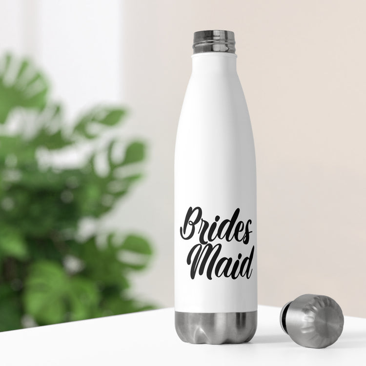 Hilarious Wedding Bridesmaid Sarcastic Illustration Saying Funny Engagement Entourages Bridesmaids Statements 20oz Insulated Bottle