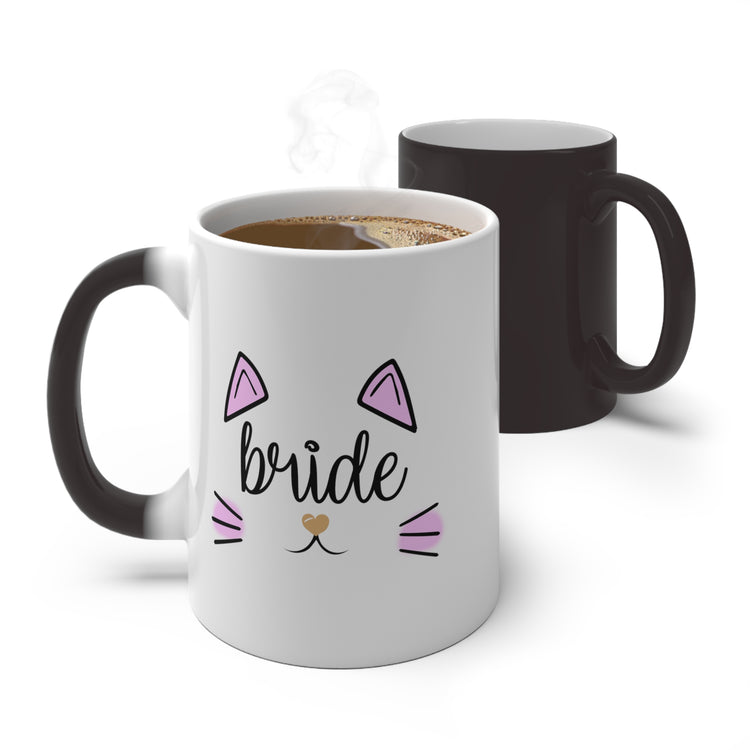 Bride Cat Bachelorette Team Bride Bridal Party Shower Color Changing Mug