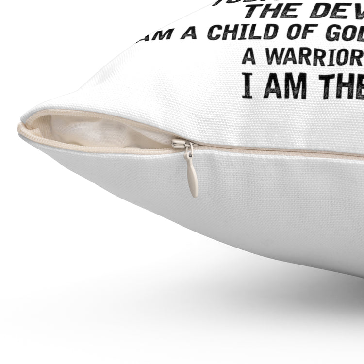 Inspirational Fighting Prayer Statements Catholic Love Spun Polyester Square Pillow