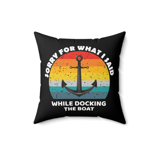 Hilarious Speedboat Tugboats Watercraft Boating Kayak Speedboats Steamboat Spun Polyester Square Pillow