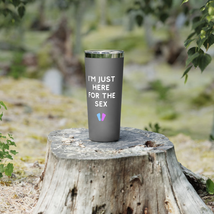 I'm Just Here For The Sex Gender Reveal Copper Vacuum Insulated Tumbler, 22oz