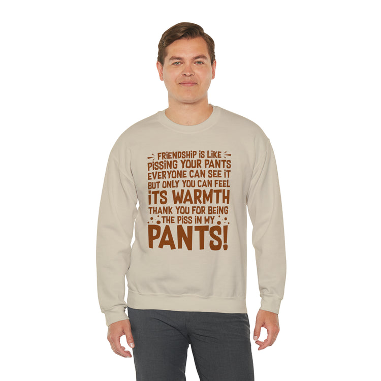 Hilarious Introverted Friendships Sarcastic Pissing Friends Unisex Crewneck Sweatshirt