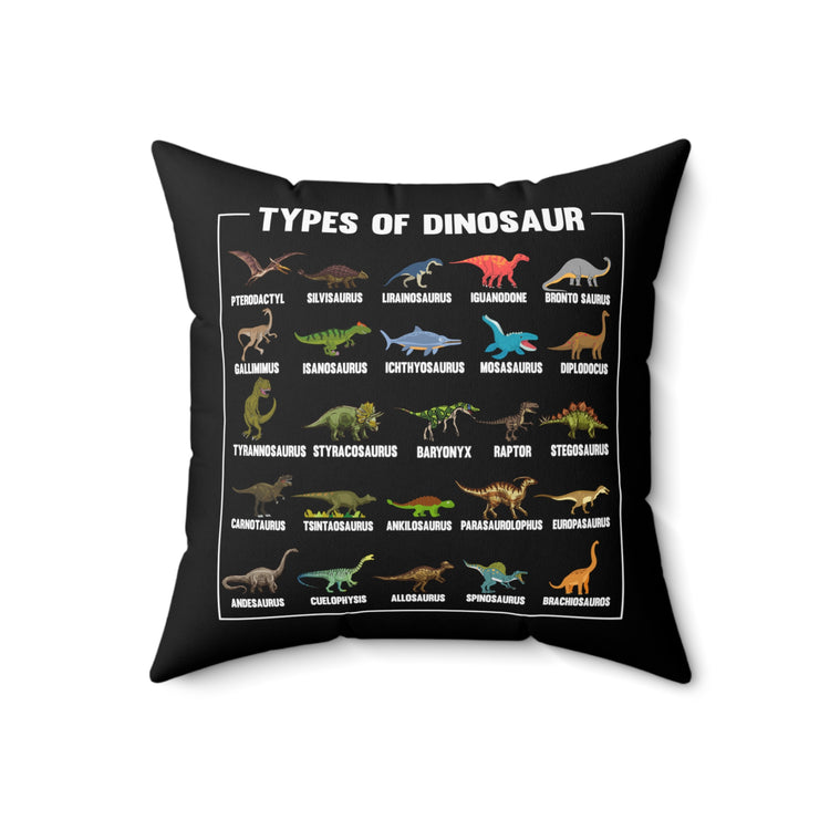 Novelty Retro Nostalgic Anachronism Antique Animals Hilarious Prehistoric Classification Spun Polyester Square Pillow