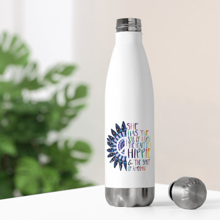 She Has The Soul Of Gypsy Heart Of Hippie Spirit 20oz Insulated Bottle