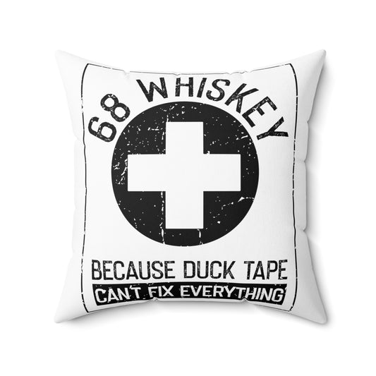 Vintage Paramedics Veterans Distressed Illustration Puns Spun Polyester Square Pillow