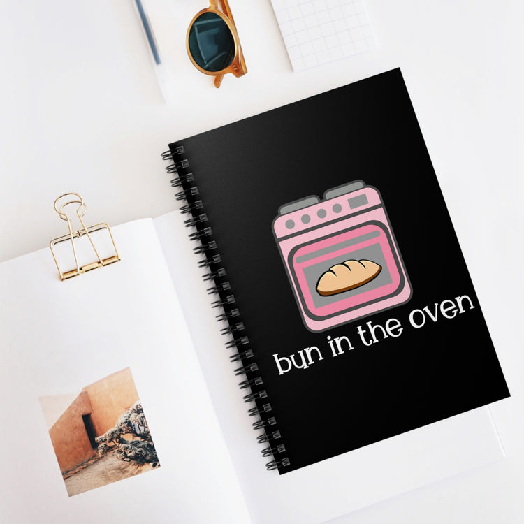 Bun In The Oven Future Mom Spiral Notebook - Ruled Line