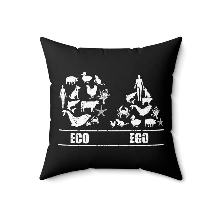 Humorous Campaign Supporting Animals Right Eco-Friendly Fruitarian Environmental Spun Polyester Square Pillow