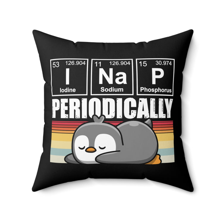 Humorous Introverts Sleeping Novelty Periodically Napping Penguins Spun Polyester Square Pillow