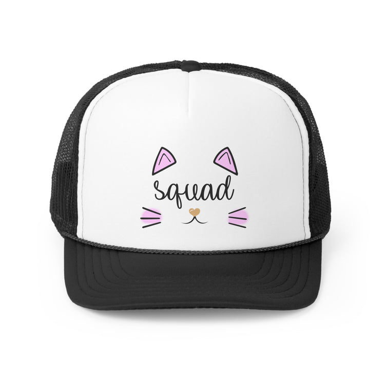 Squad Cat Bachelorette Team Bride Bridal Party Shower Gift Bridesmaid Trucker Caps