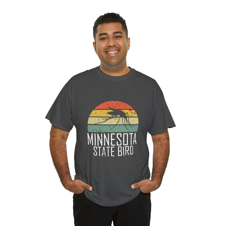 Shirt Funny Minnesota State Mosquitoes Bug Graphic Camping Outdoor Insect Wilderness T-Shirt Unisex Heavy Cotton Tee