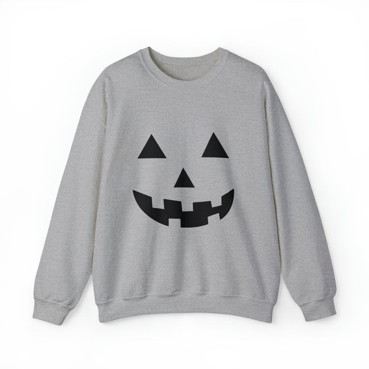 Humorous Pumpkins Illustration Tricks Treats Graphic Gag Unisex Crewneck Sweatshirt