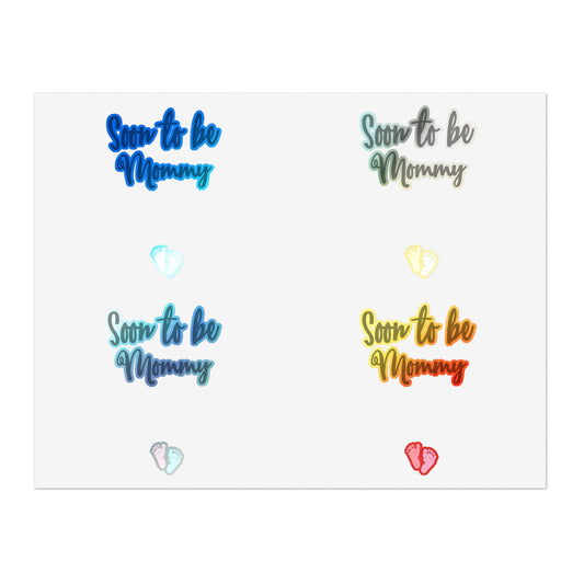 soon to be mommy Gender Reveal Sticker Sheets