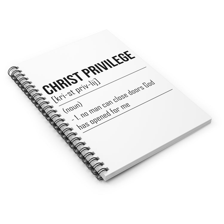 Inspirational Christianity Privileges Scriptures Line Spiral Notebook - Ruled Line