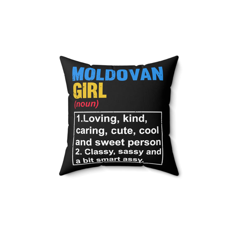 Hilarious Moldovian Nationalistic Nationalism Patriotism Chauvinism Devotee Spun Polyester Square Pillow