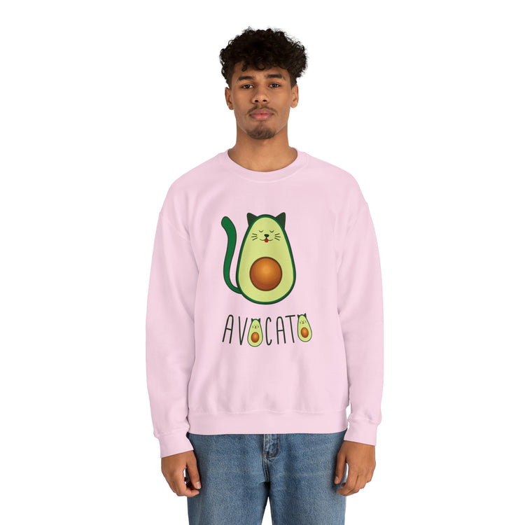 Cute Avocato For Men Women Cat Lover Unisex Crewneck Sweatshirt