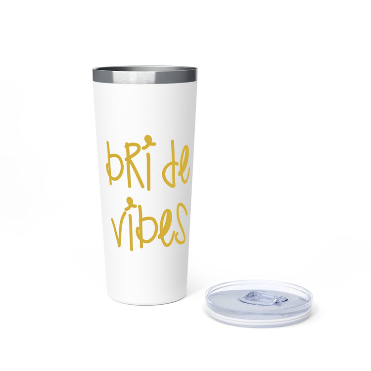 Bride Vibes Bachelorette Party Bridal Shower Gift Copper Vacuum Insulated Tumbler, 22oz