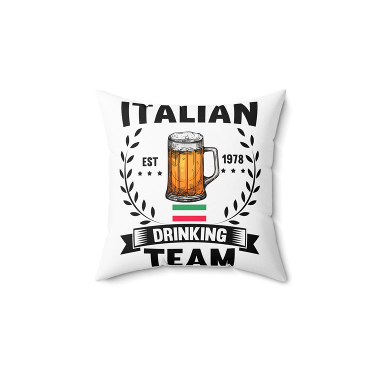 Hilarious Patriotic Alcoholic Beverages Celebrations Lover Spun Polyester Square Pillow