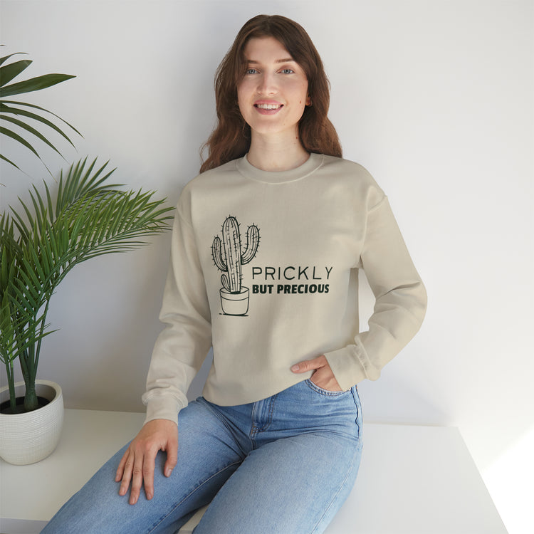 Funny Prideful Sarcastic Introverts Saying Girl Cactus Gag Unisex Crewneck Sweatshirt