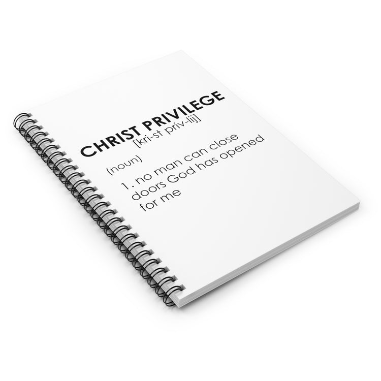 Inspirational Christianity Privileges Advantages Scriptures Line Spiral Notebook - Ruled Line