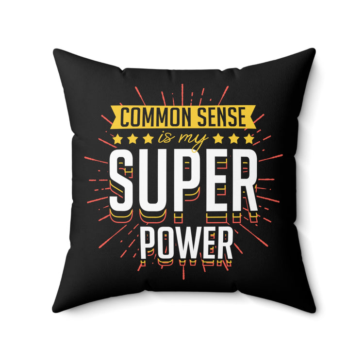 Retro Perceptions Superpowers Sarcastic Introvert Sayings Vintage Discernment Spun Polyester Square Pillow