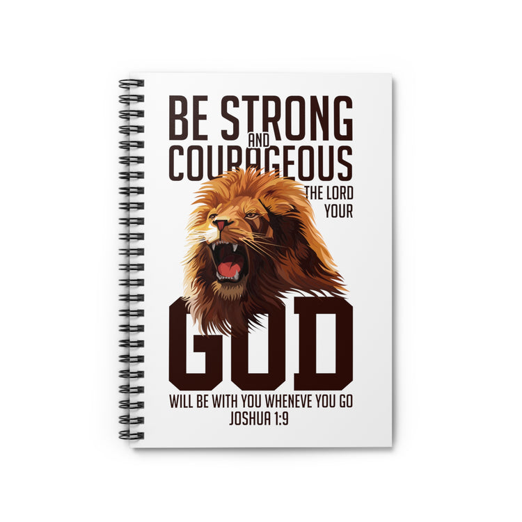 Inspirational Courageous Christians Faithfulness Prospering Prayer Line Spiral Notebook - Ruled Line