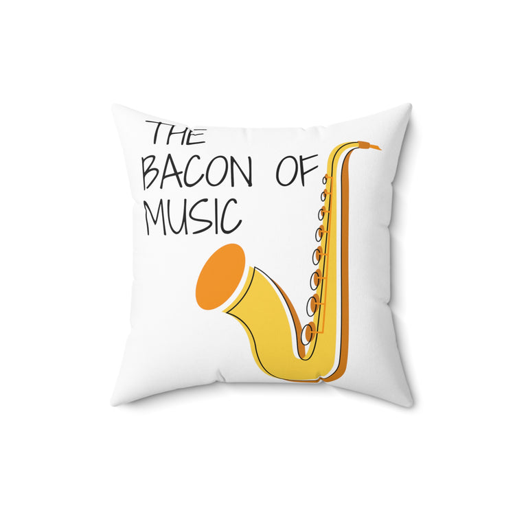 Novelty Musical Instrument Clarinet Musician Hilarious Saxophonists Maestro Spun Polyester Square Pillow