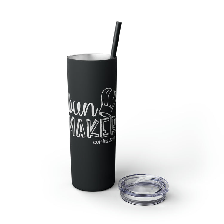 Bun Baker and Bun Maker New Dad and Future Mom Shirts Skinny Tumbler with Straw, 20oz