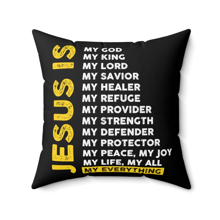 Inspirational Christianity Devotees Verses Catholic Love Scriptures Uplifting Spun Polyester Square Pillow