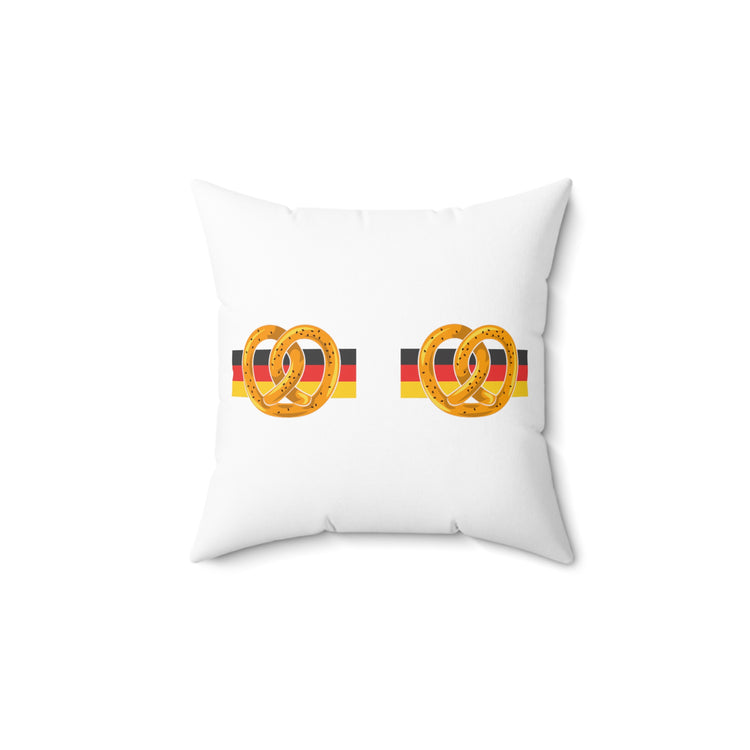 Hilarious Pretzel Sausage Fest Nationalism Parties Spun Polyester Square Pillow