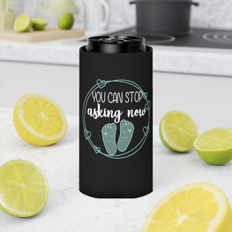 You Can Stop Asking Now Pregnancy Family Reunion New Mom Gift Can Cooler