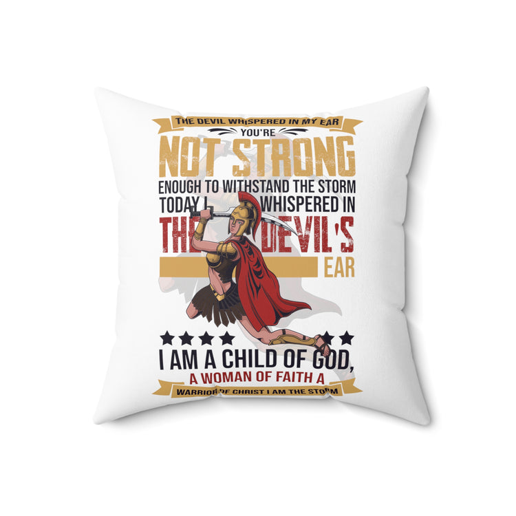 Inspiring Christianity Statements Devotee Vintage Pastor Spun Polyester Square Pillow