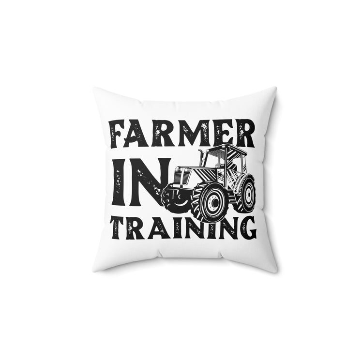 Humorous Farmer Appreciation Agriculture Livestock Spun Polyester Square Pillow