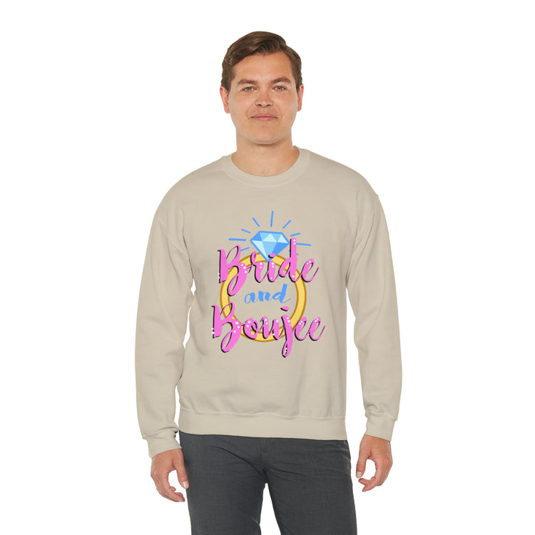 Humorous Drinking Bride Sarcastic Engagement Bridal Spouses Unisex Crewneck Sweatshirt