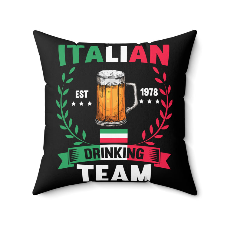 Hilarious Patriotic Alcoholic Beverages Celebrations Patriotism Festivity Spun Polyester Square Pillow