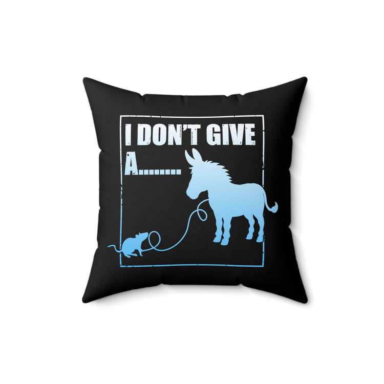 Novelty Not Giving Cares Illustration Introverted Sassiest Introverts Mockery Statements Spun Polyester Square Pillow