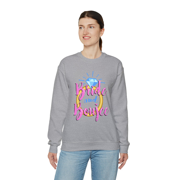 Humorous Drinking Bride Sarcastic Engagement Bridal Spouses Unisex Crewneck Sweatshirt