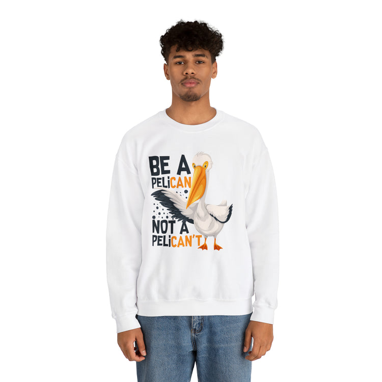 Novelty Always A Pelican Sarcastic Distressed Graphic Puns Unisex Crewneck Sweatshirt