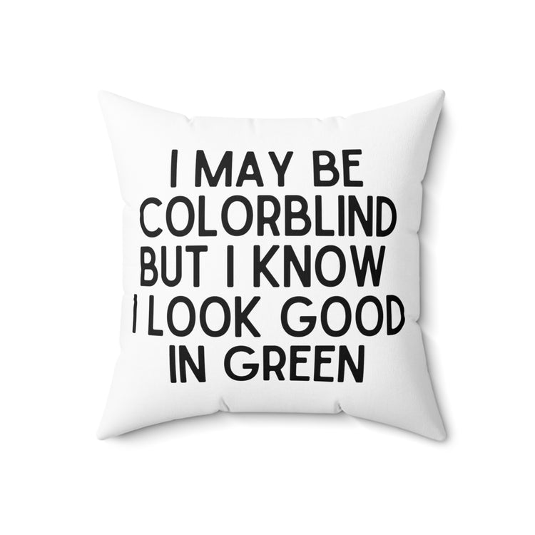 Novelty Colorblind Daltonism Eye Disorders Colour-Blindness Eyesight Spun Polyester Square Pillow