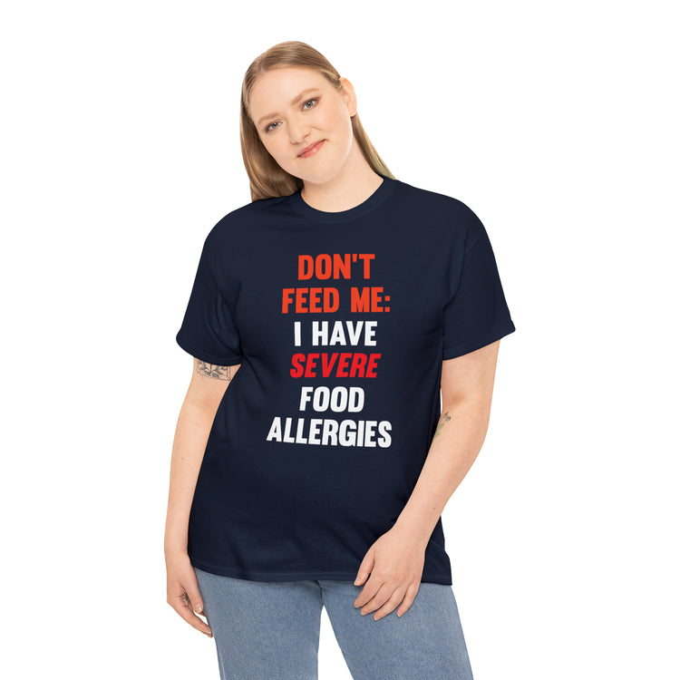 Shirt Funny Severely Food Allergic Empowering Introverts Sensitivity Allergy Dietary T-Shirt Unisex Heavy Cotton Tee