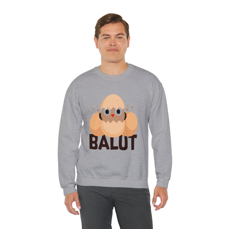 Funny Prideful Filipino Balut Illustration Philippines Balut Unisex Crewneck Sweatshirt