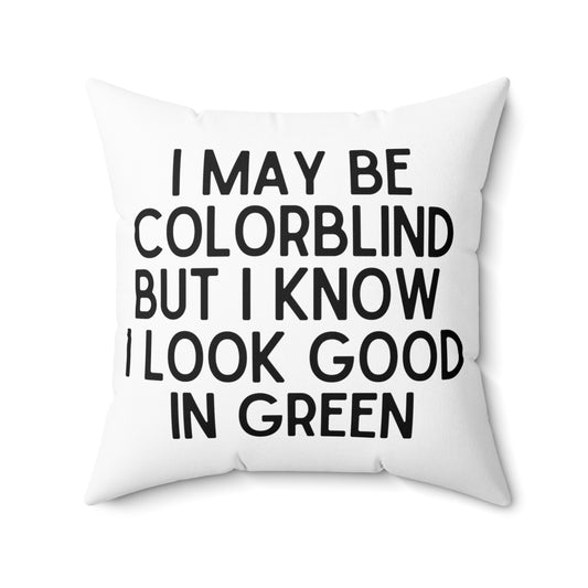 Novelty Colorblind Daltonism Eye Disorders Colour-Blindness Eyesight Spun Polyester Square Pillow