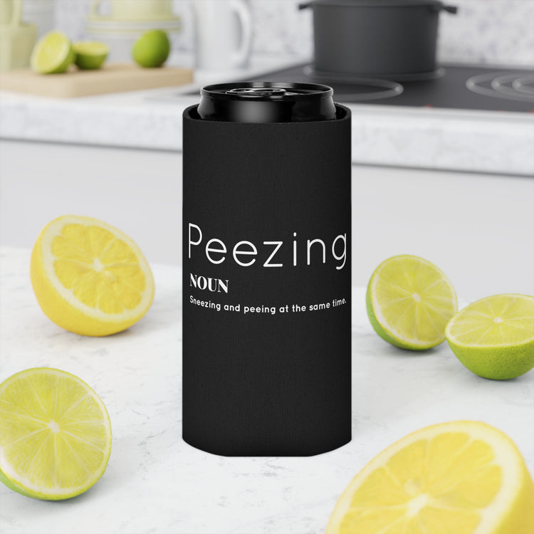 Funny Peezing Definition Baby Bump Can Cooler