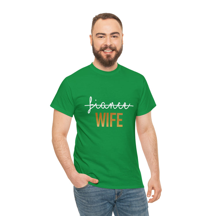 Shirt Funny Fiance Wife Gift Engagement Proposal Marriage Gift T-Shirt Unisex Heavy Cotton Tee